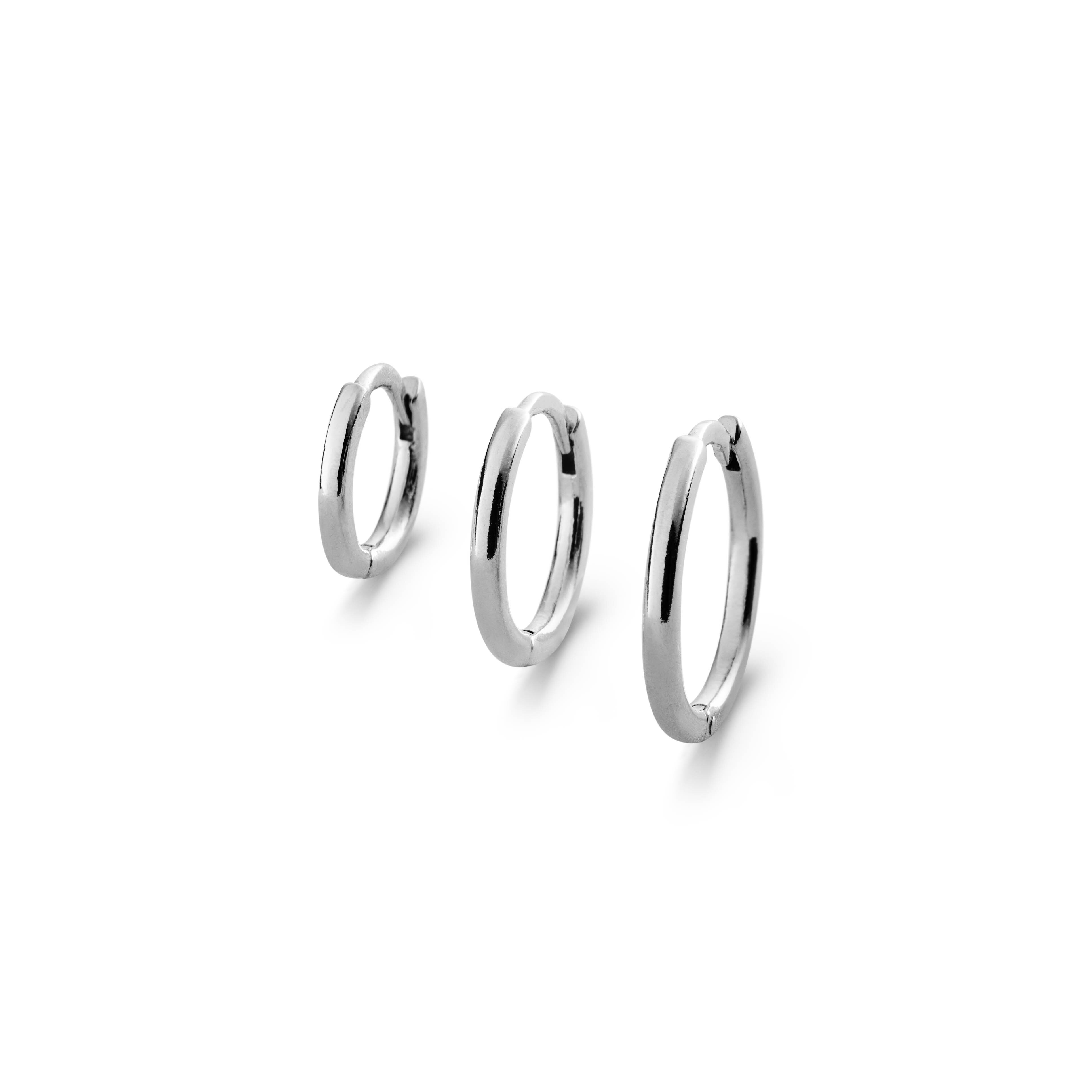 Daytime Hoops silver 10 mm