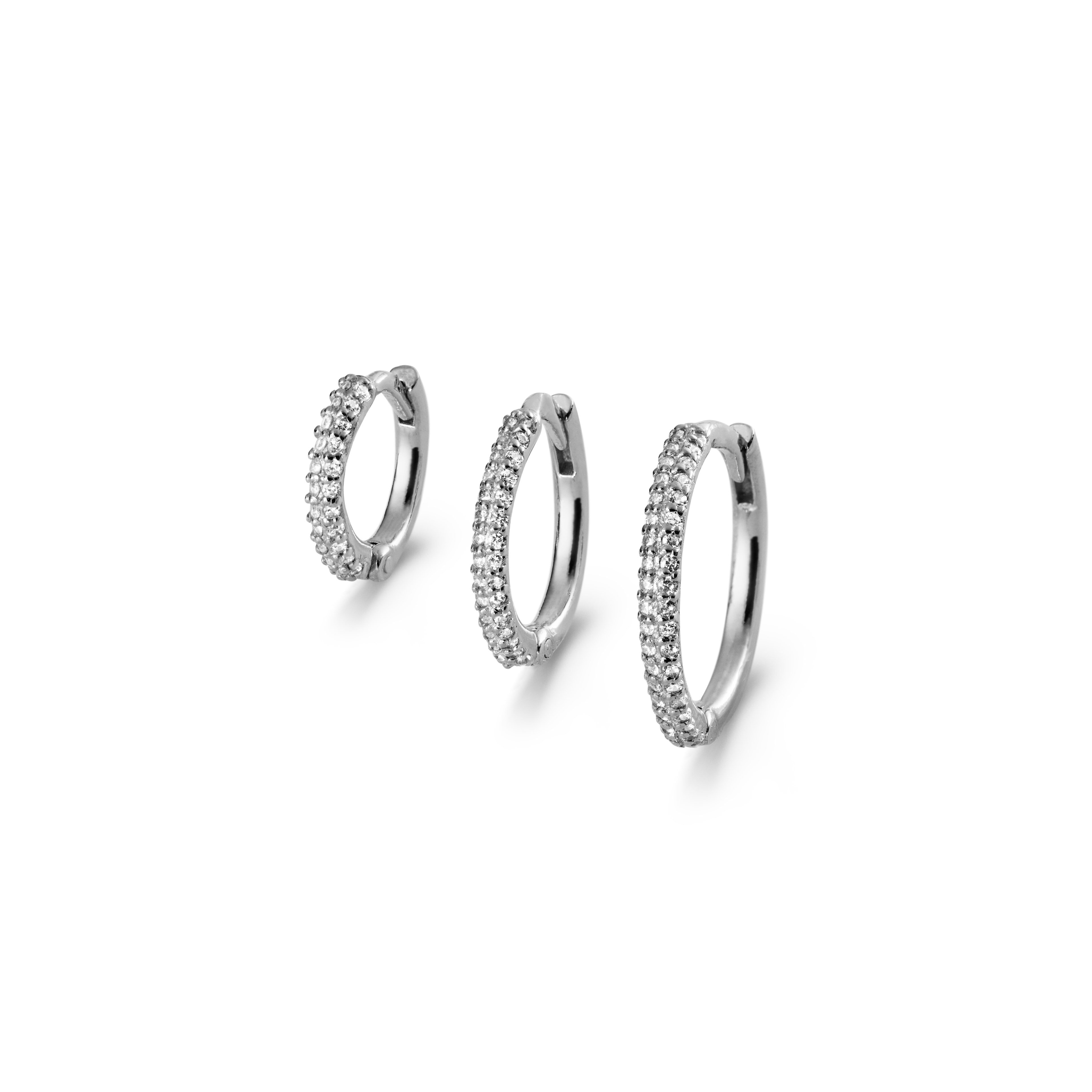 Evening Hoops silver 12 mm