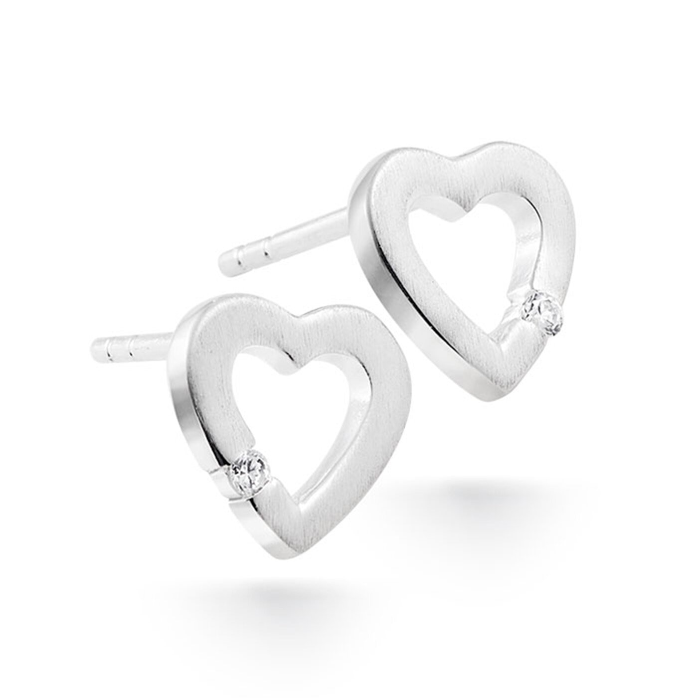 Heart Studs cz