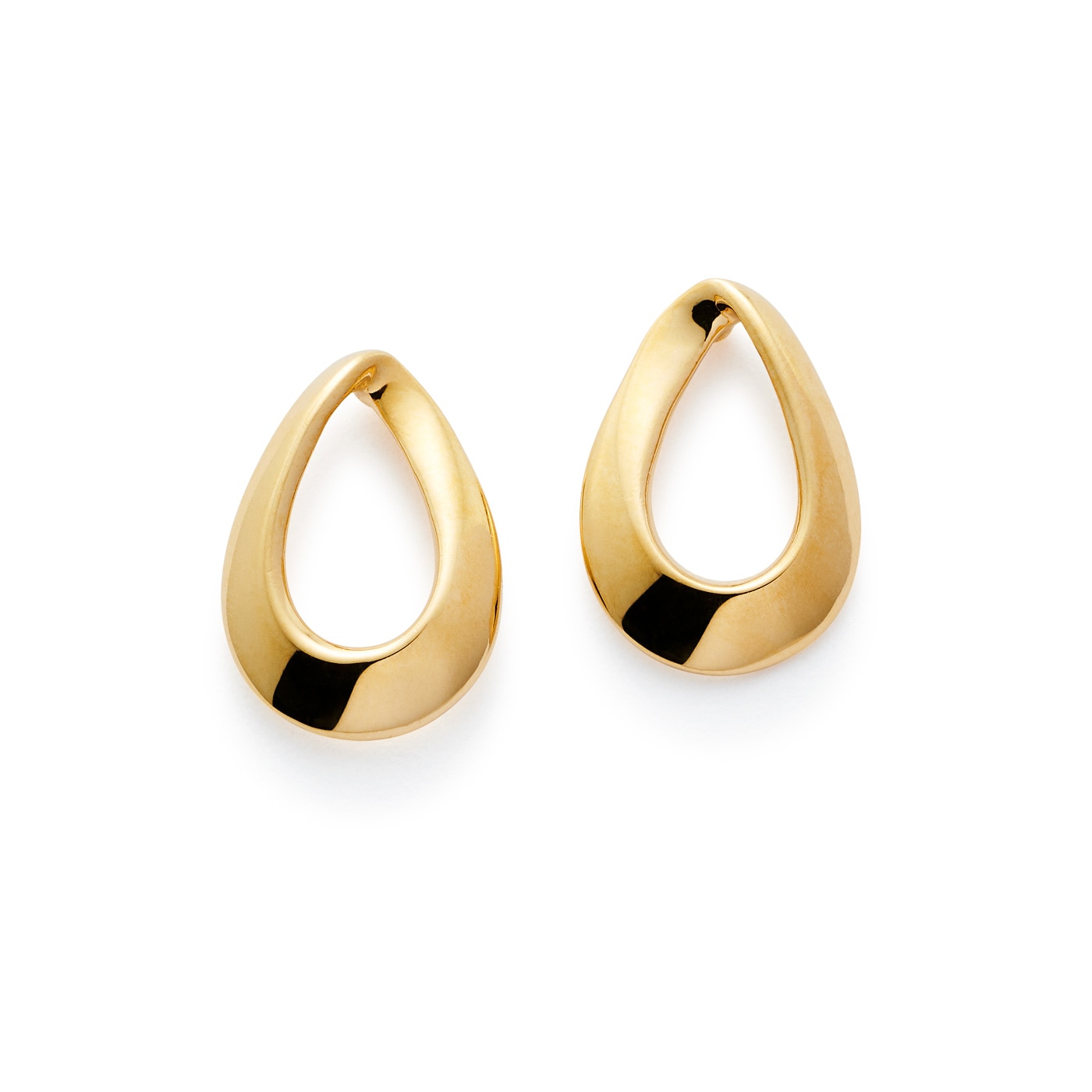 Hollow drop earrings Gold Plated         