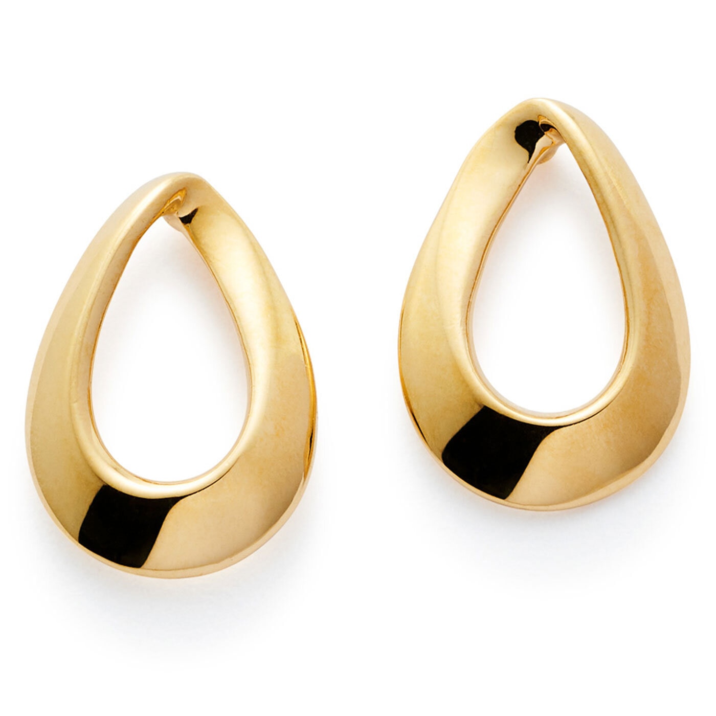 Hollow drop earrings Gold Plated         