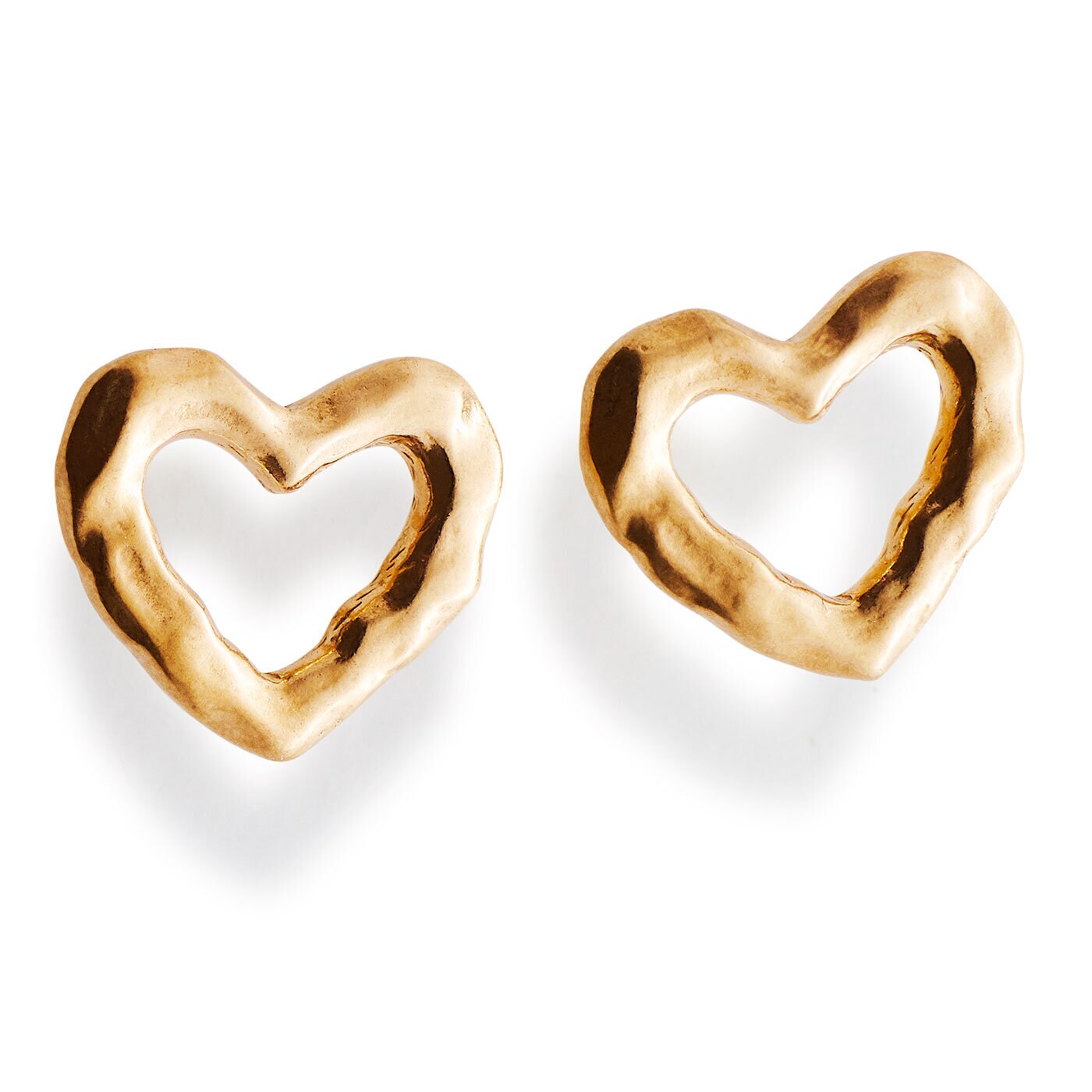 Sand earrings gold plated silver