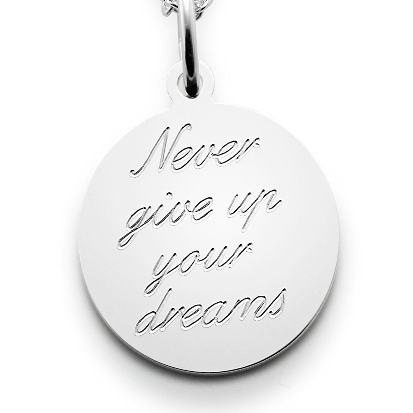 Never give up your dreams necklace