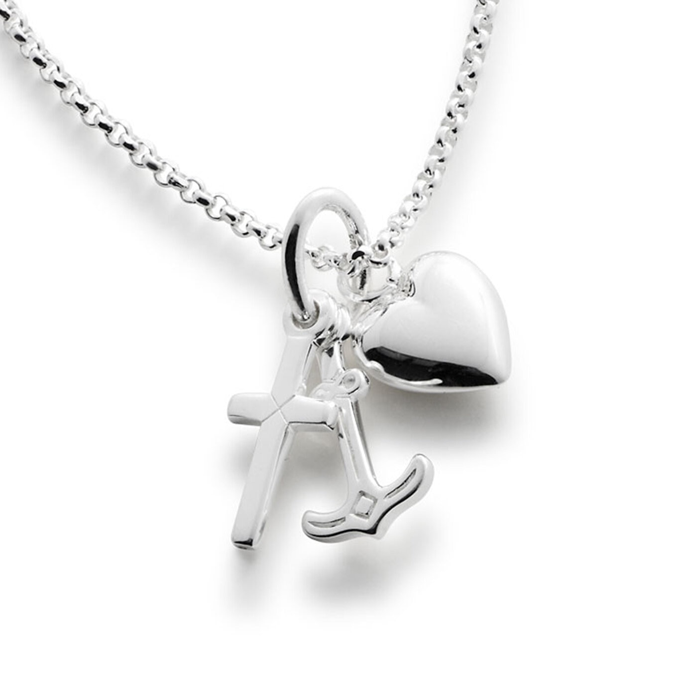 Faith Hope Love Necklace silver
