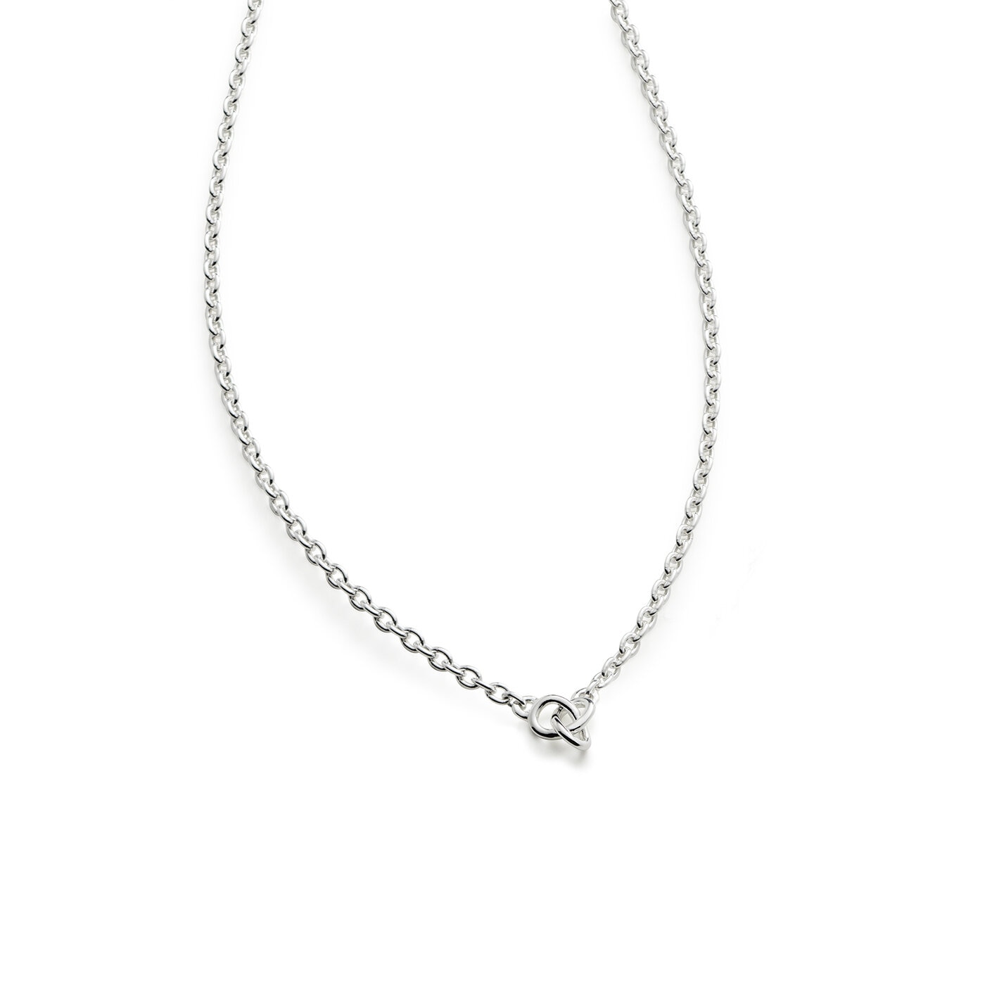 Bonded mini silver halsband