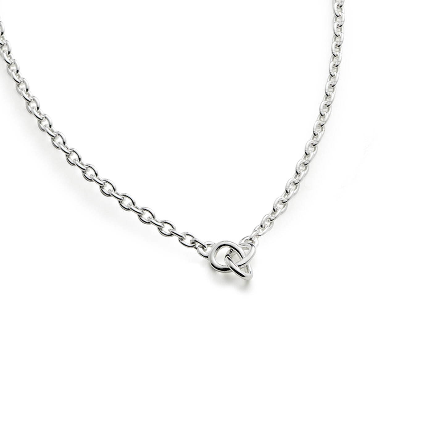 Bonded mini silver halsband
