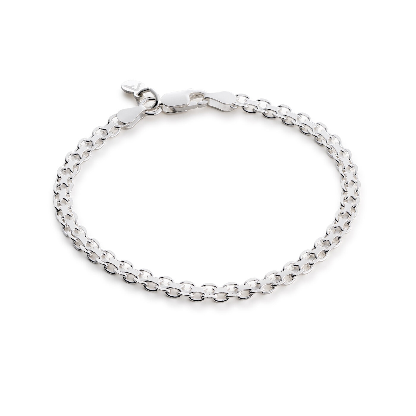 Armband X-länk 4 mm silver