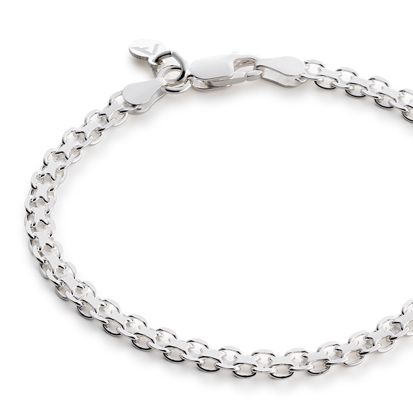 Armband X-länk 4 mm silver