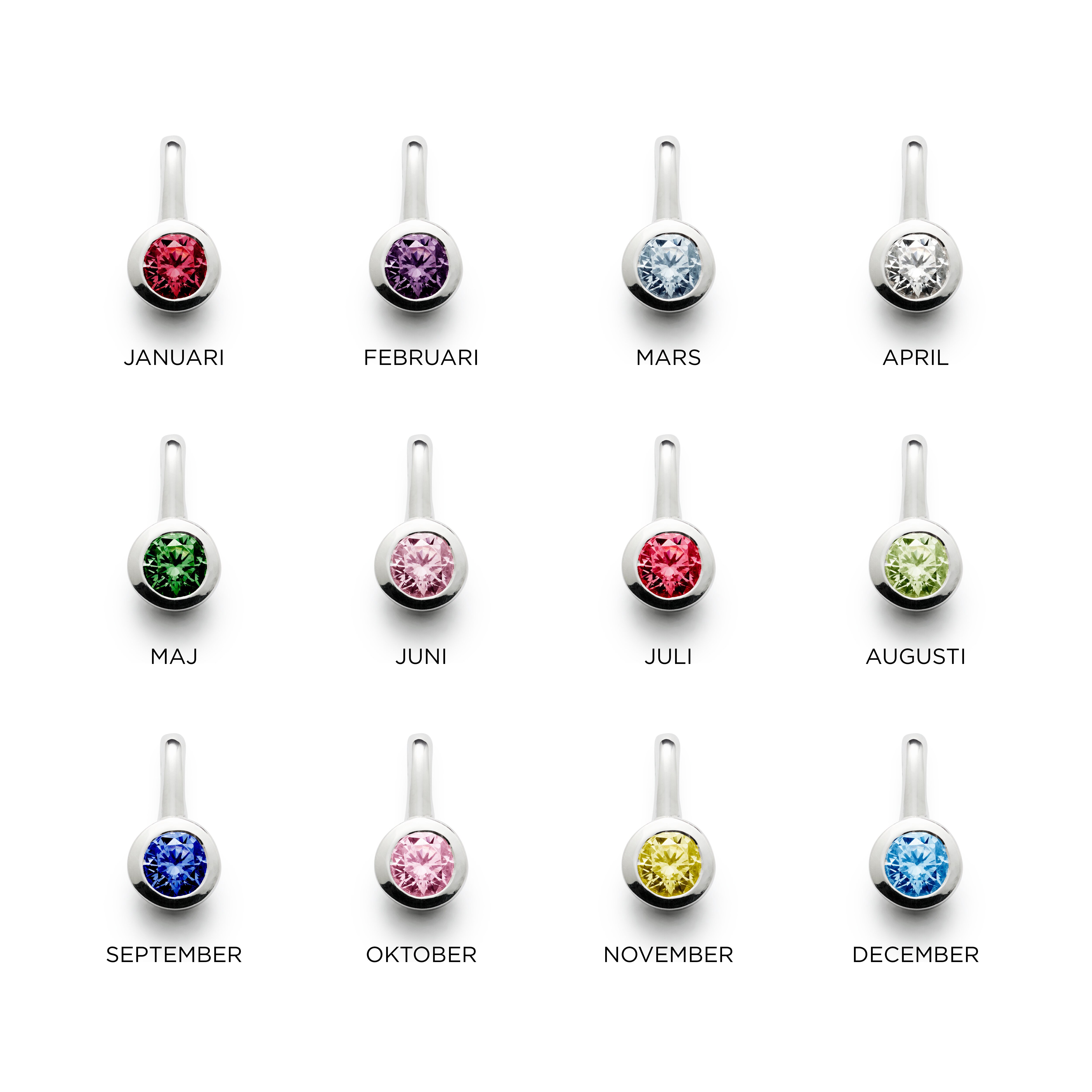Birthstone February hänge