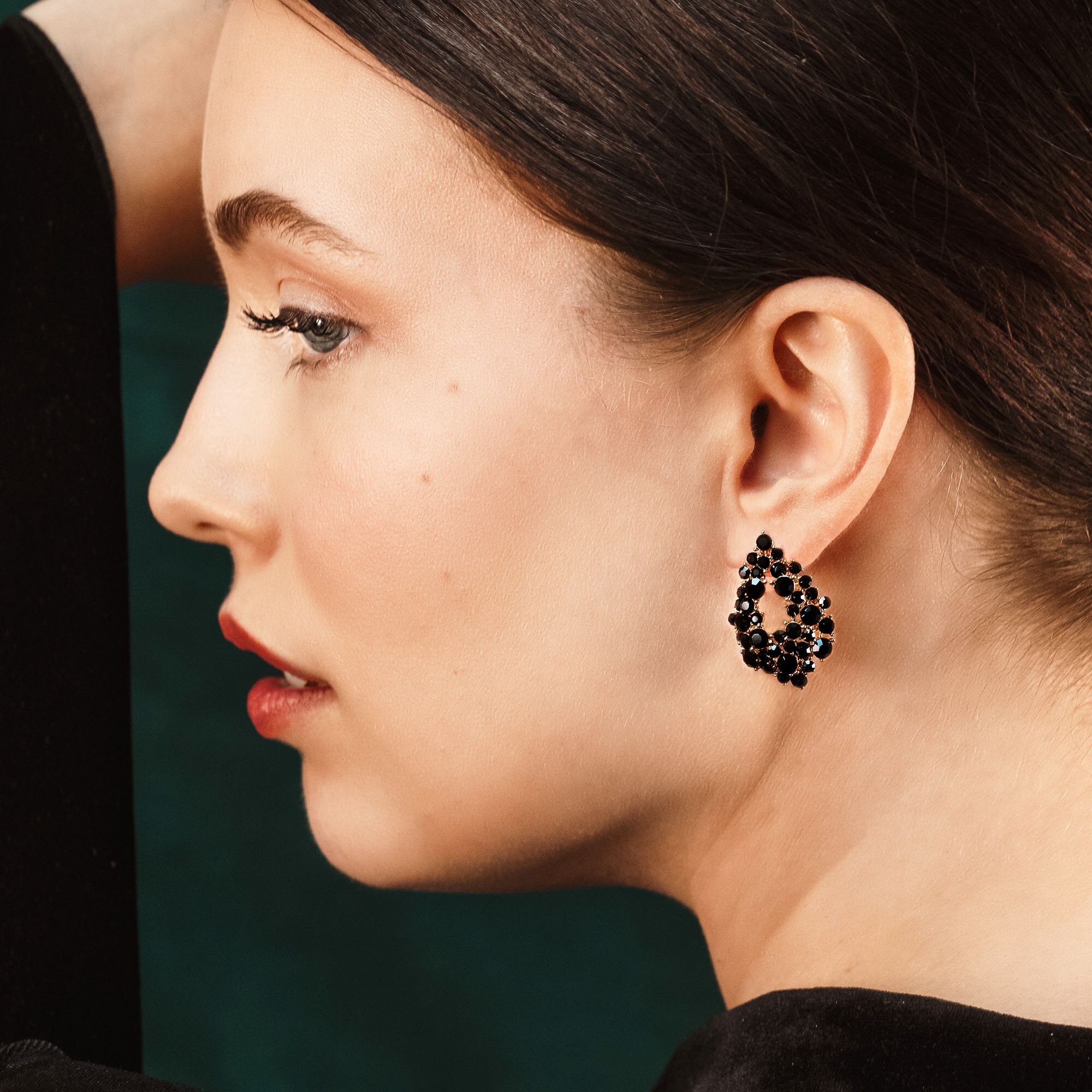Alice earrings - Jet 