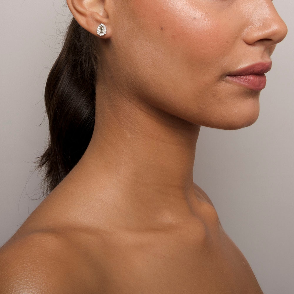 Amelie earrings - Crystal (Silver)