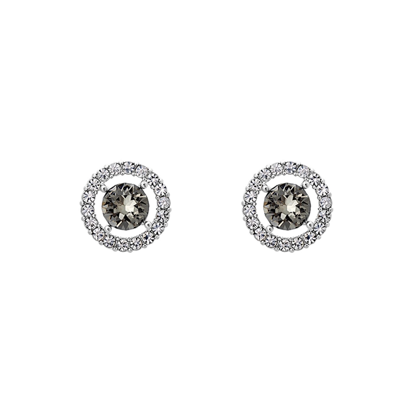 Miss Miranda earrings - Black diamond (Silver)