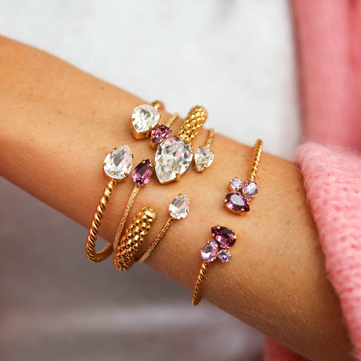 Mini Drop Bracelet / Crystal