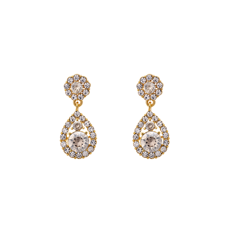 Petite Sofia earrings - Crystal (Gold)