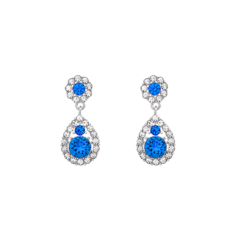 Petite Sofia earrings - Sapphire (Silver)
