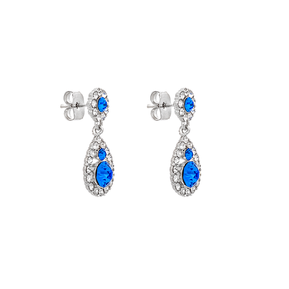 Petite Sofia earrings - Sapphire (Silver)