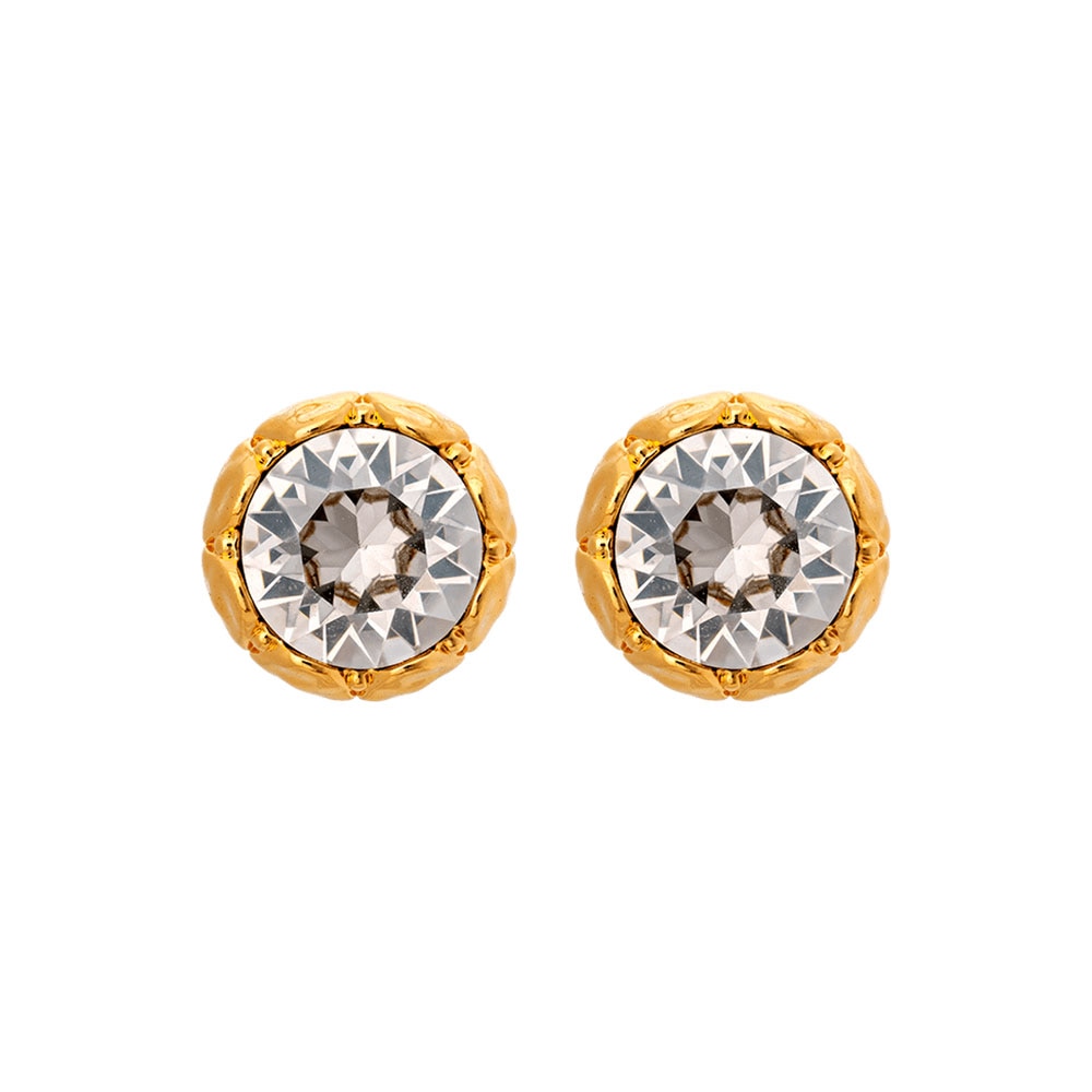 Miss Victoria stud earrings - Crystal (Gold)