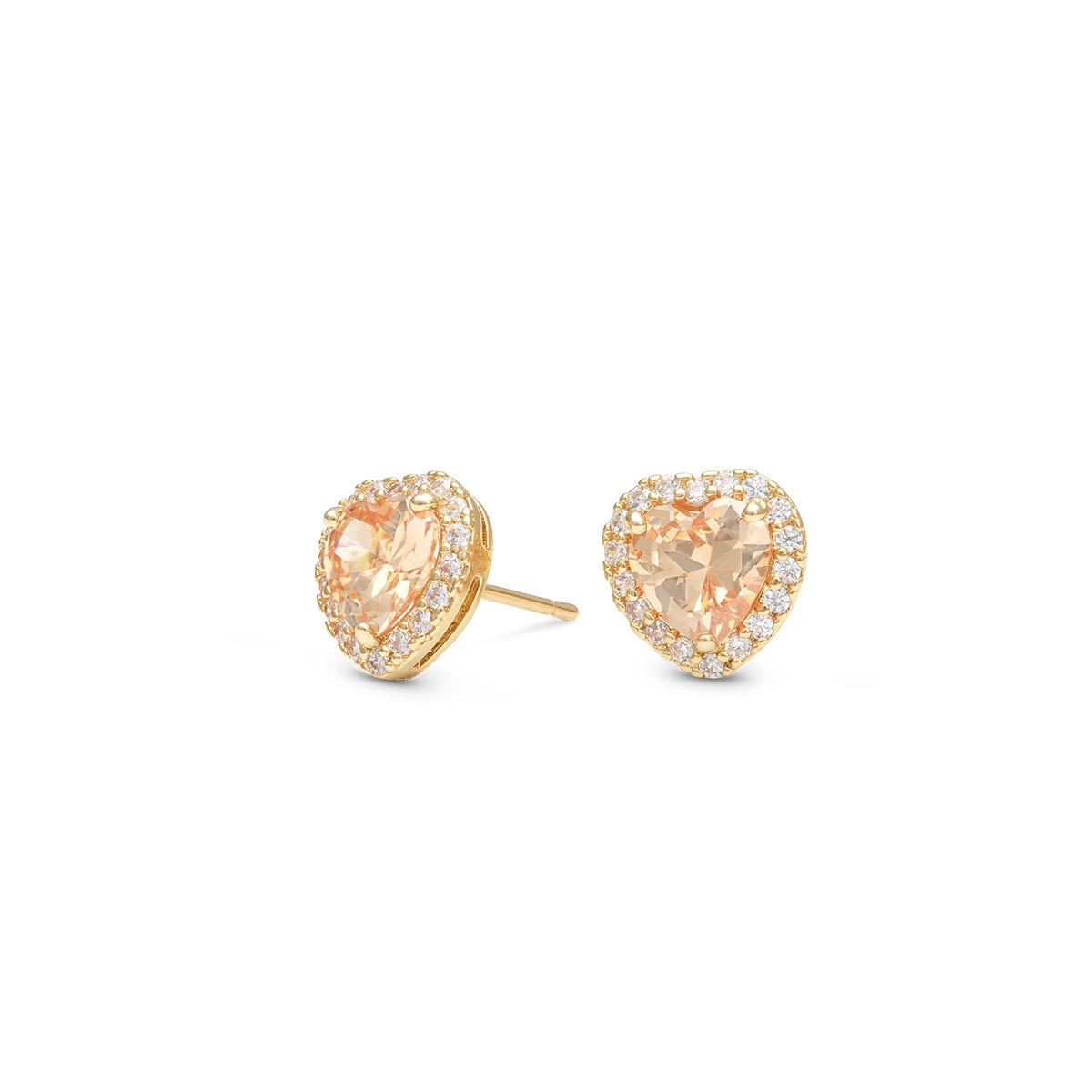 Delphine stud earrings - Light champagne