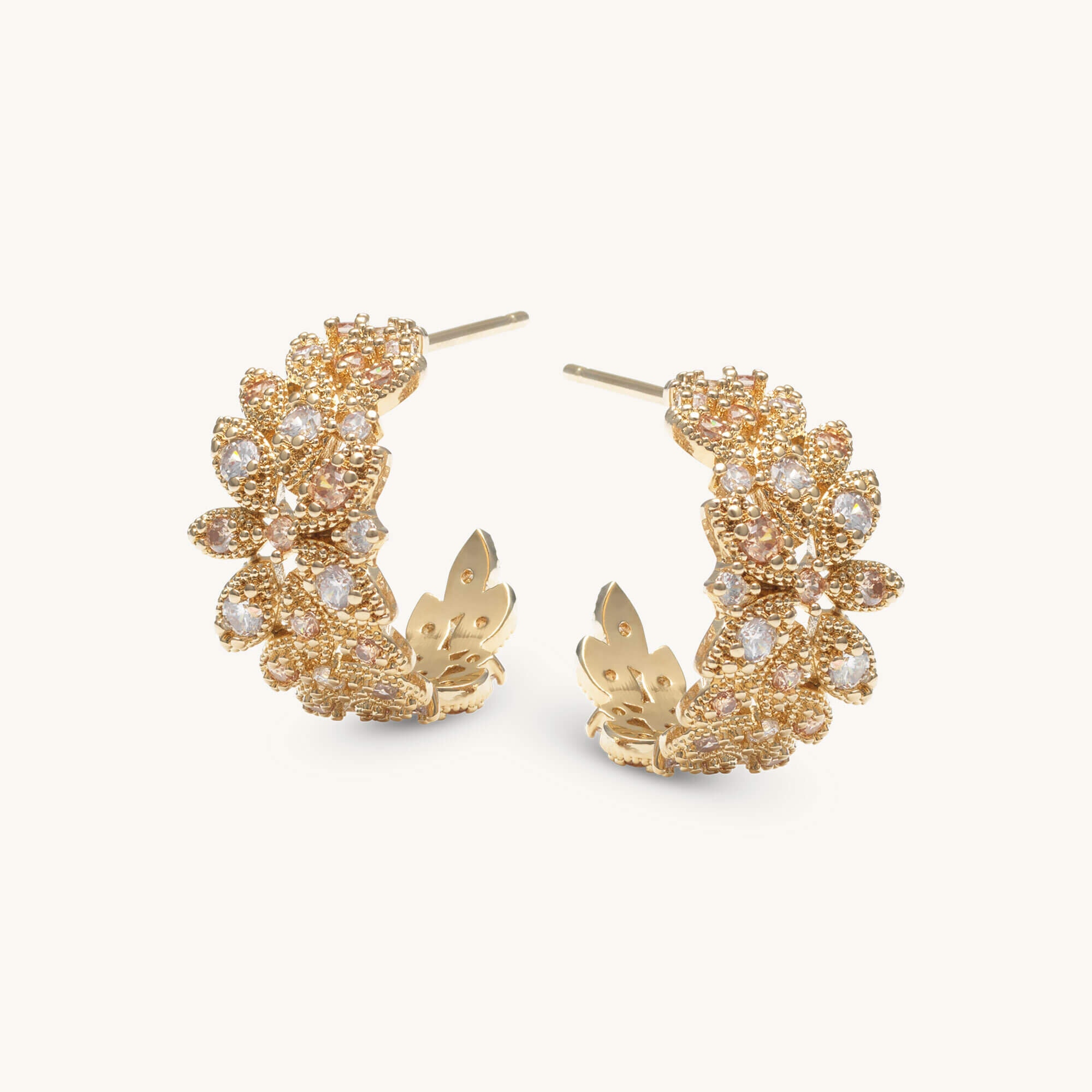 Laurel hoops earrings - gold