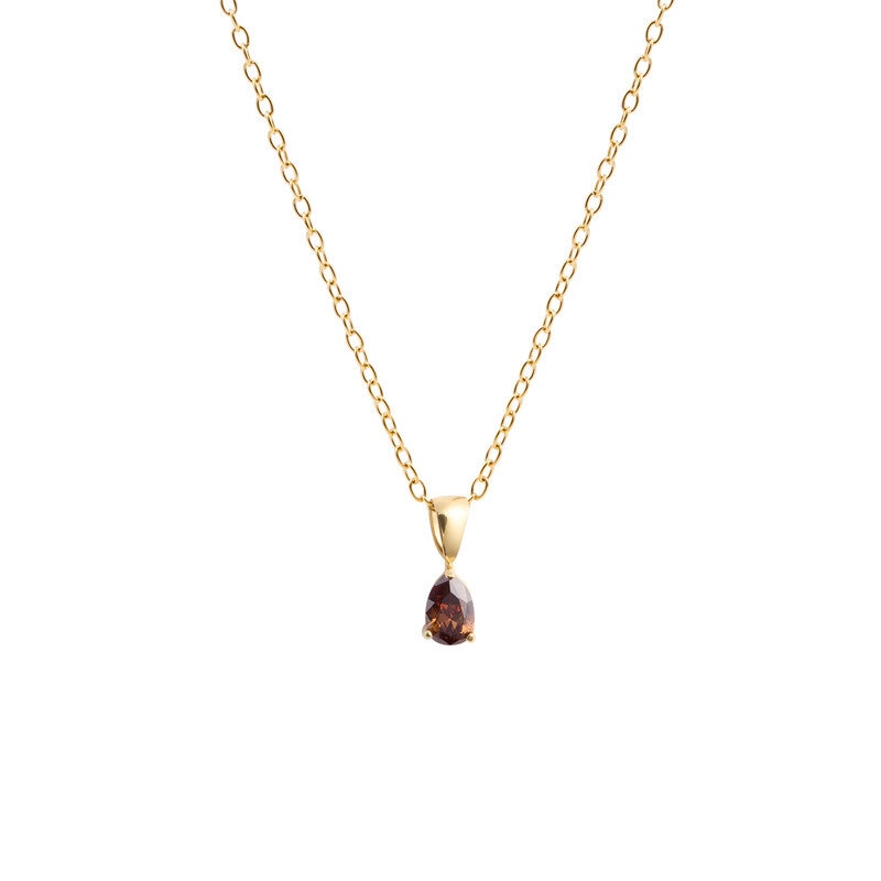 Belle Gold Necklace - Coffee