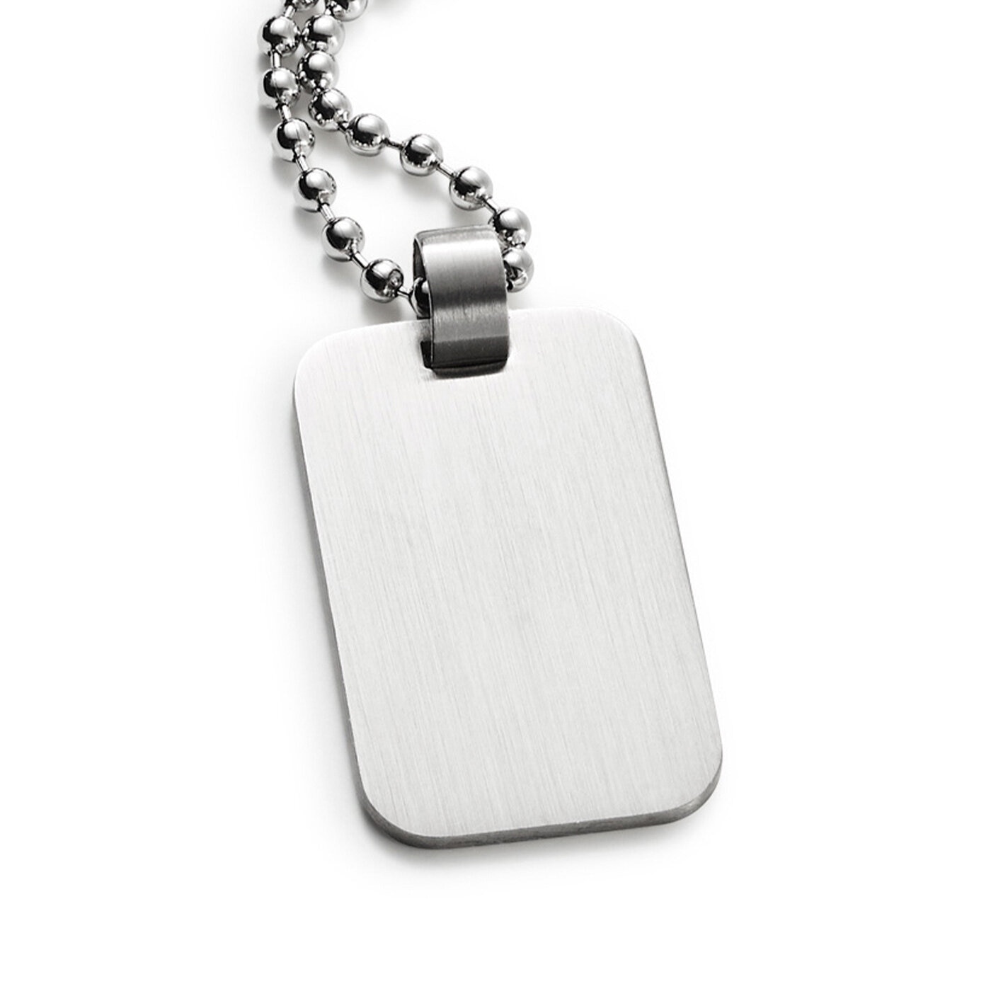 Steel tag necklace