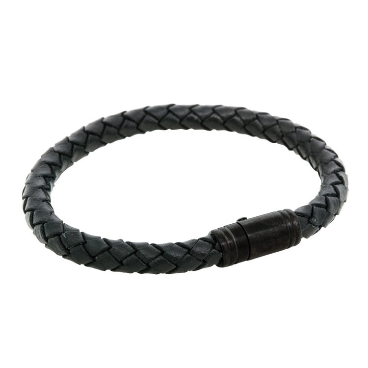 Liam läderarmband medium (svart)