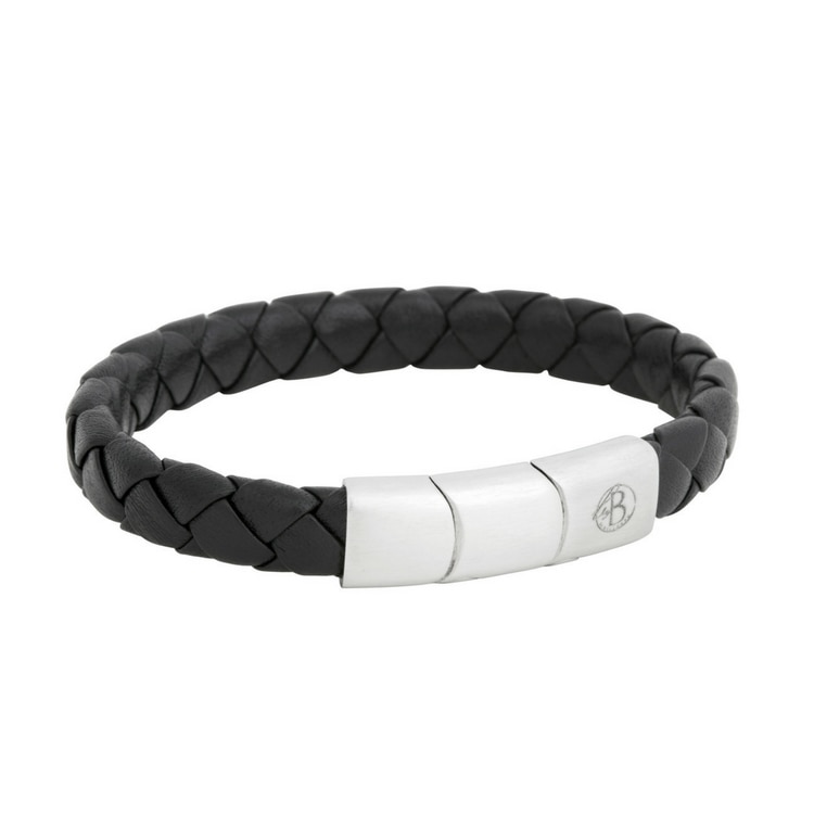 Leonard läderarmband (svart)