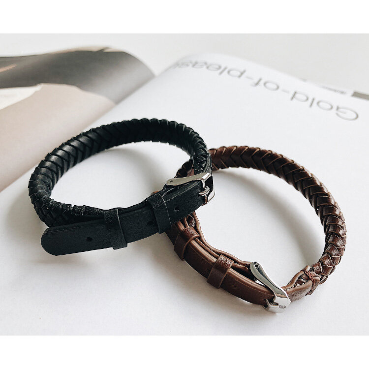 Link läderarmband (svart)