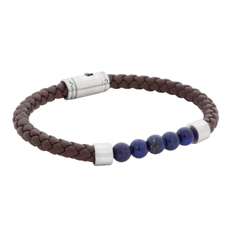 Lorenzo armband medium (brun/blå)