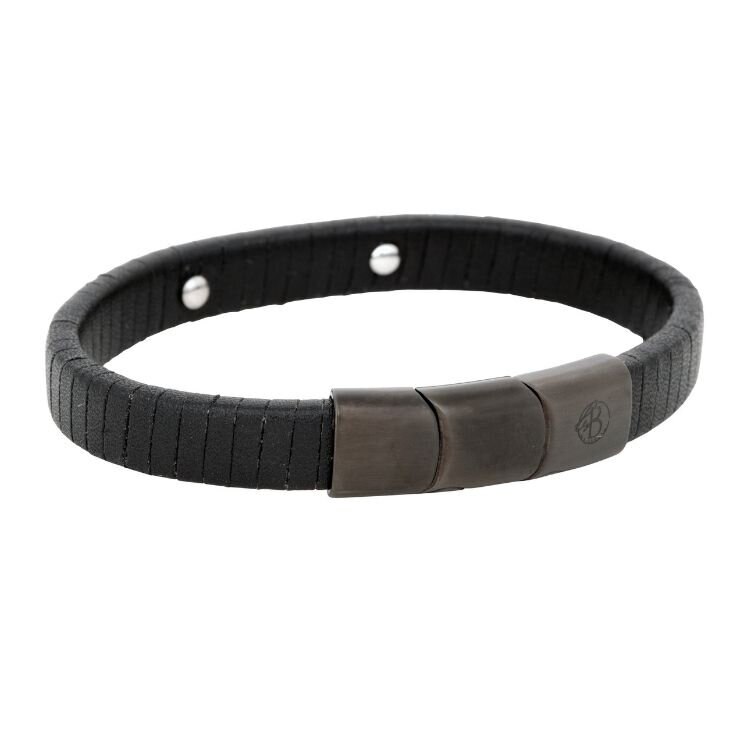 Lucas läderarmband (svart/guld)
