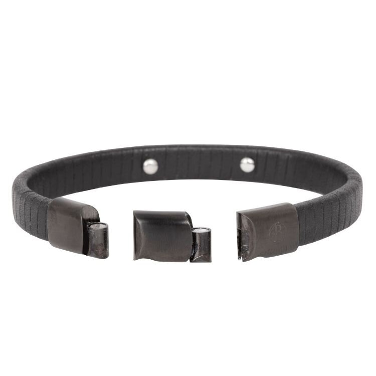 Lucas läderarmband (svart/guld)