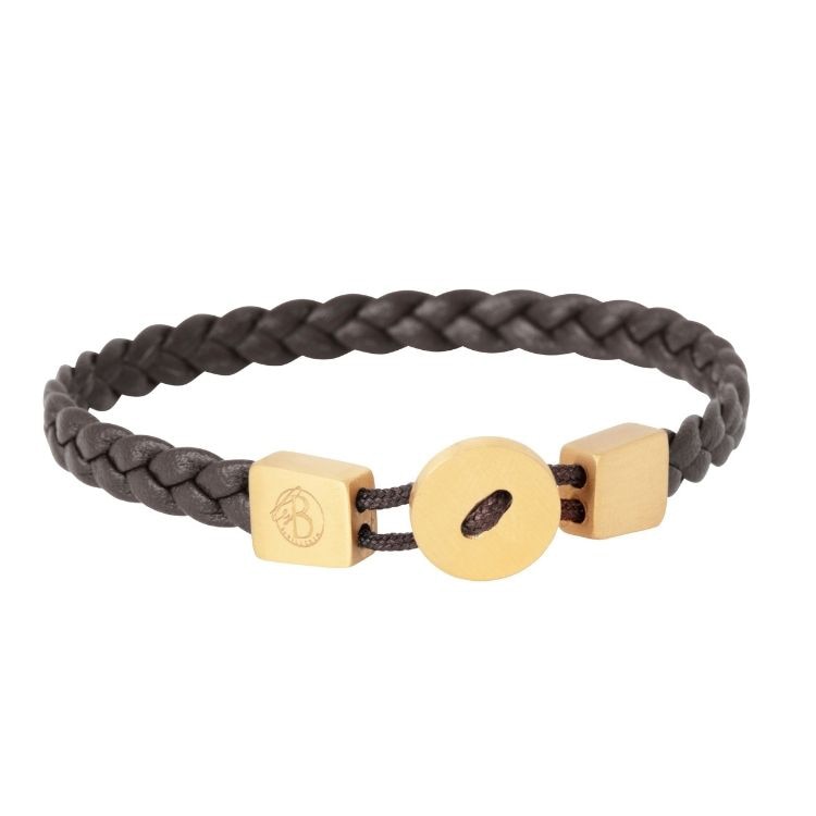 Love läderarmand large (svart/guld)