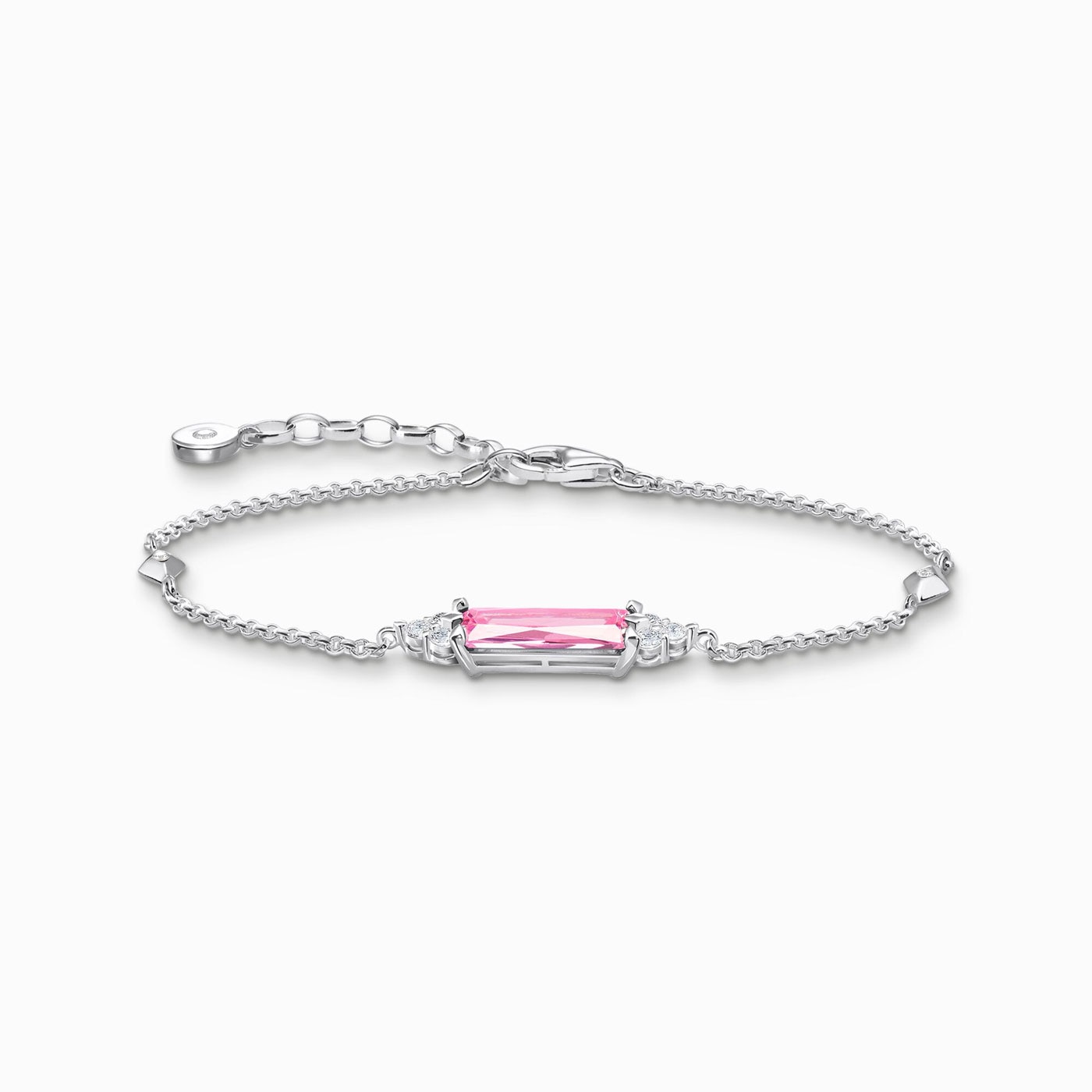 Armband med rosa och vita stenar