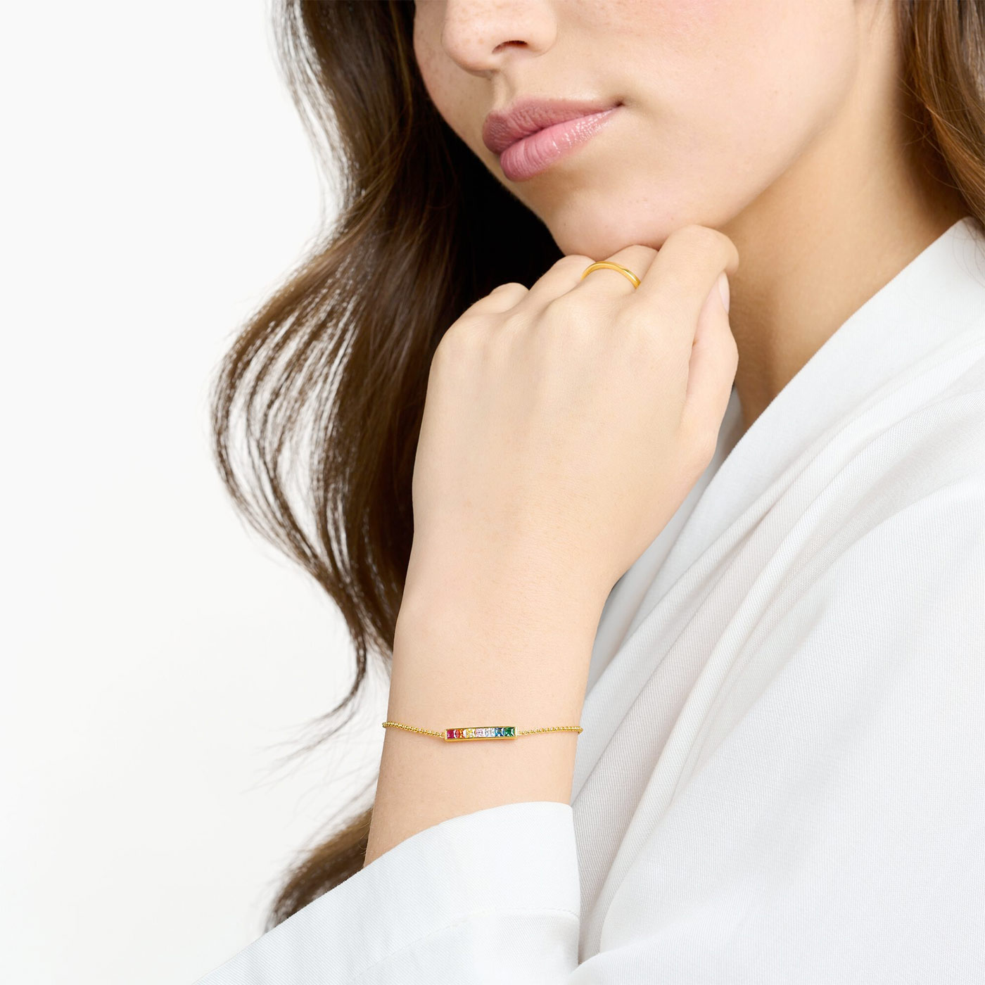 Armband stenar i färg Guld