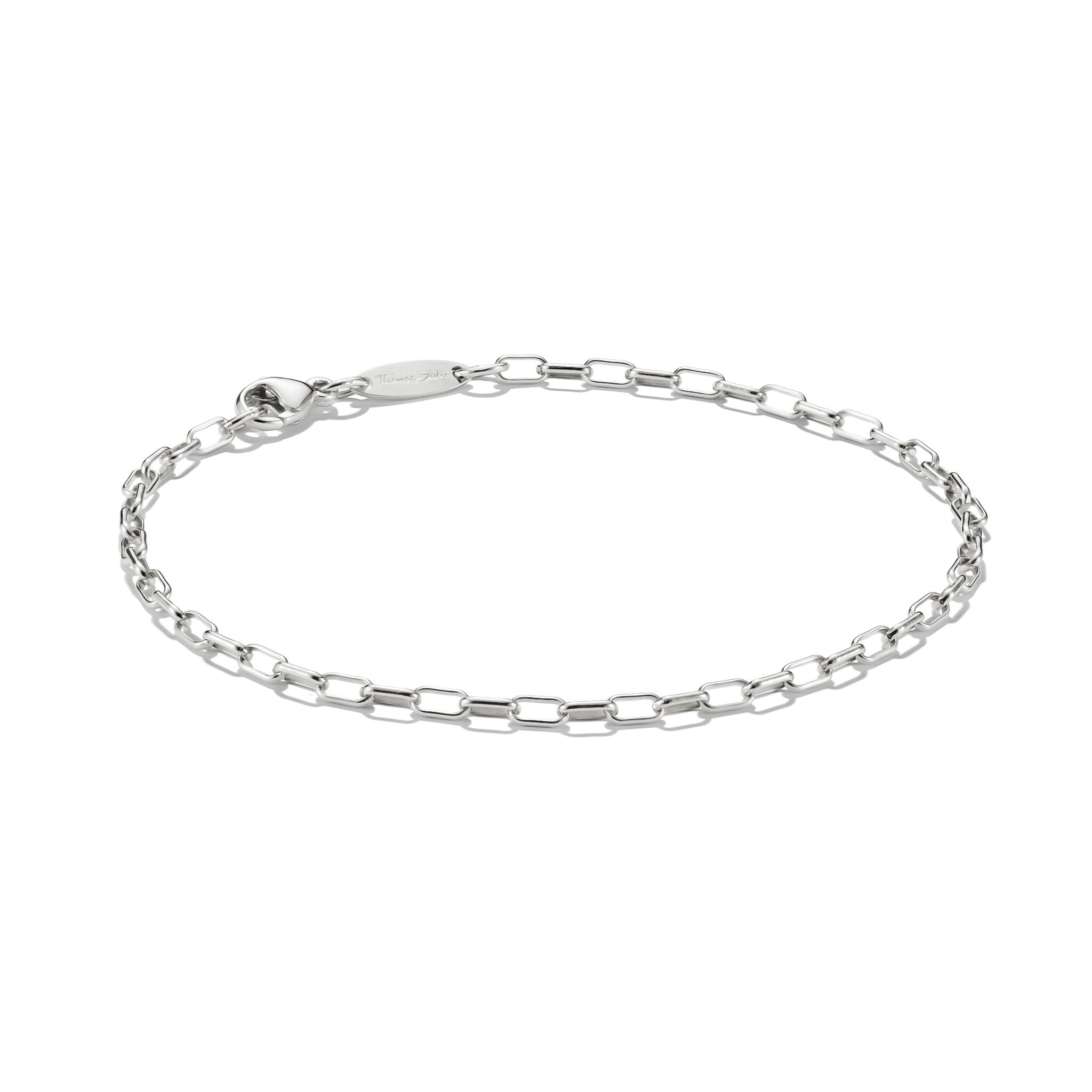 Charm-armband paperclip silver