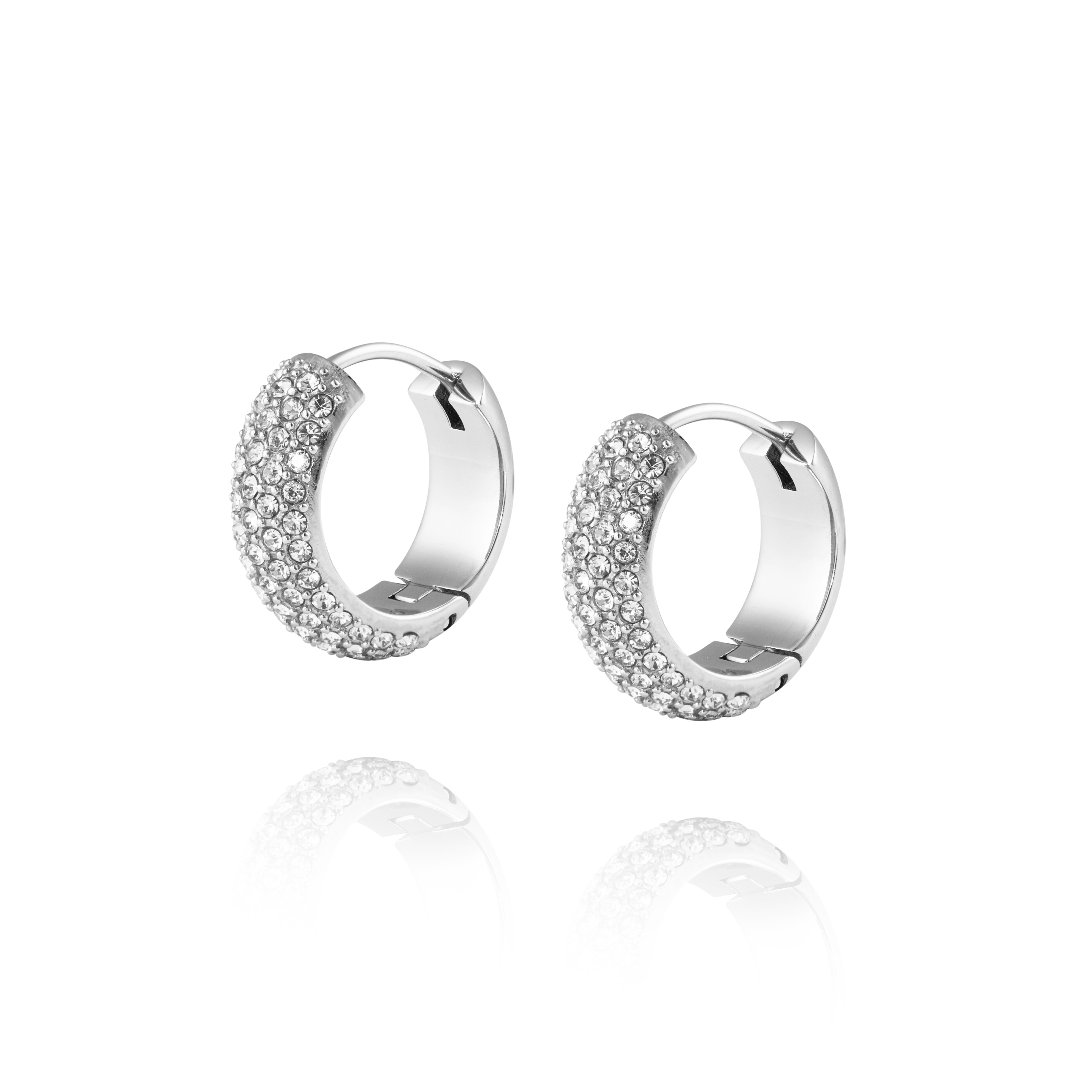 Amour Silver Hoops Medium