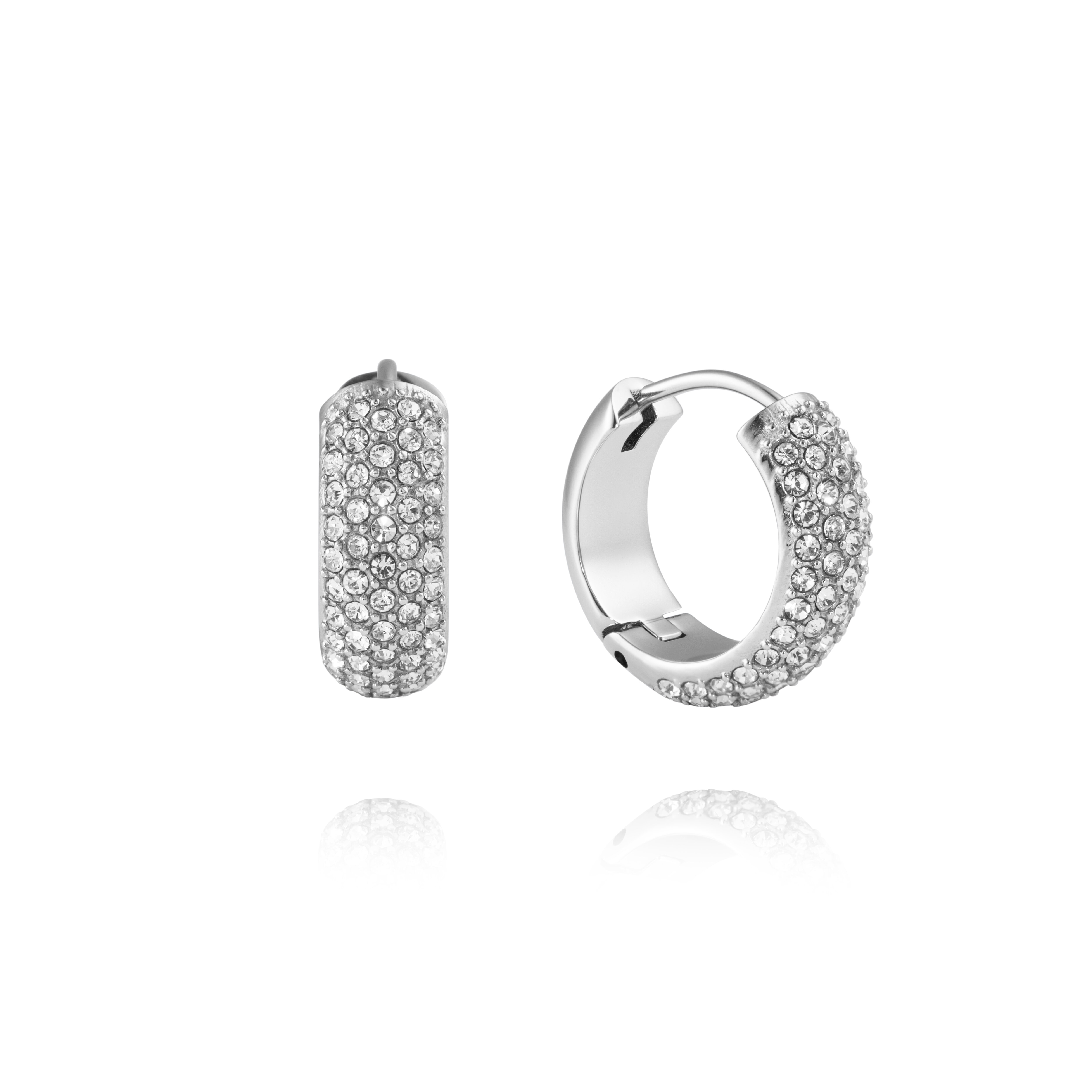 Amour Silver Hoops Medium
