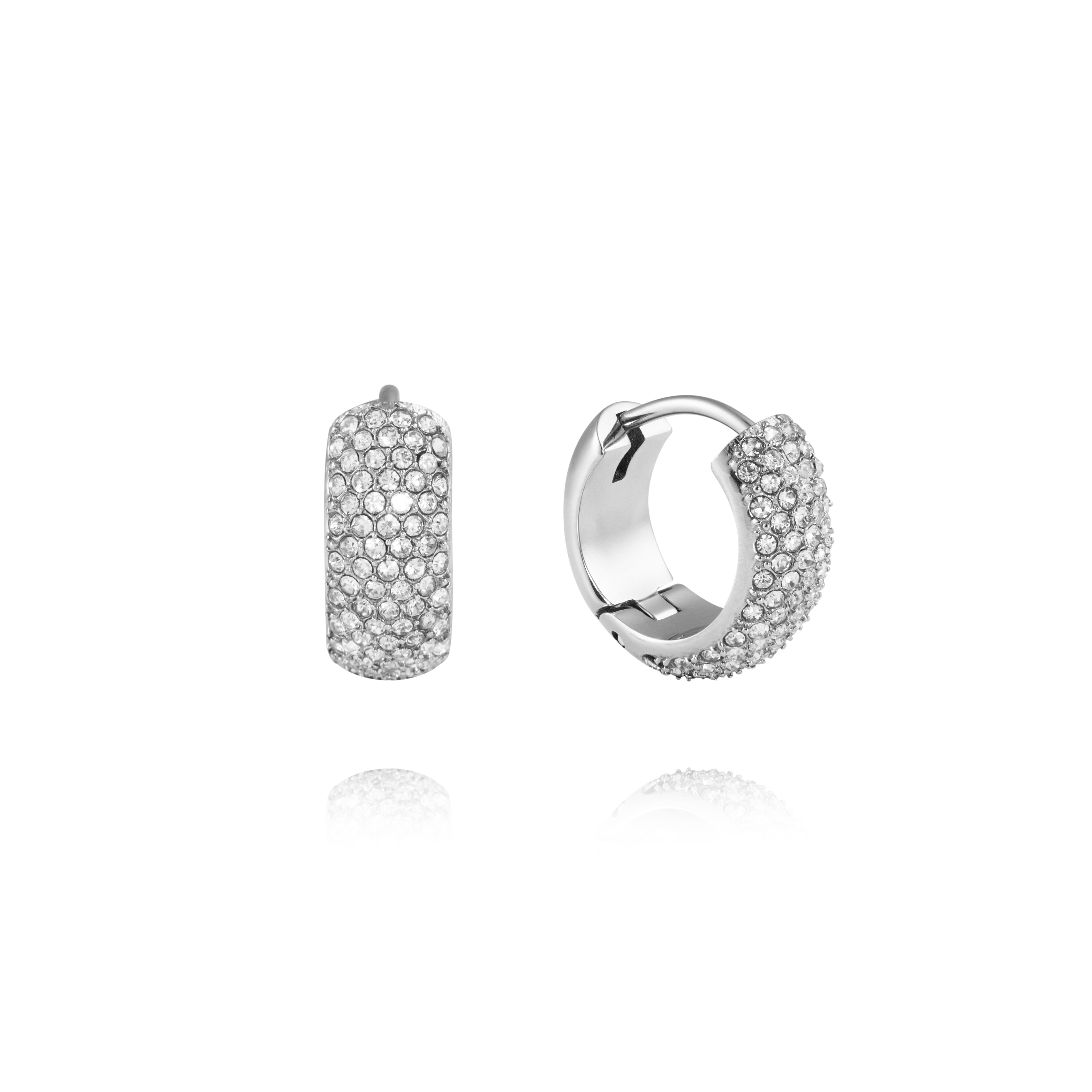 Amour Silver Hoops Small