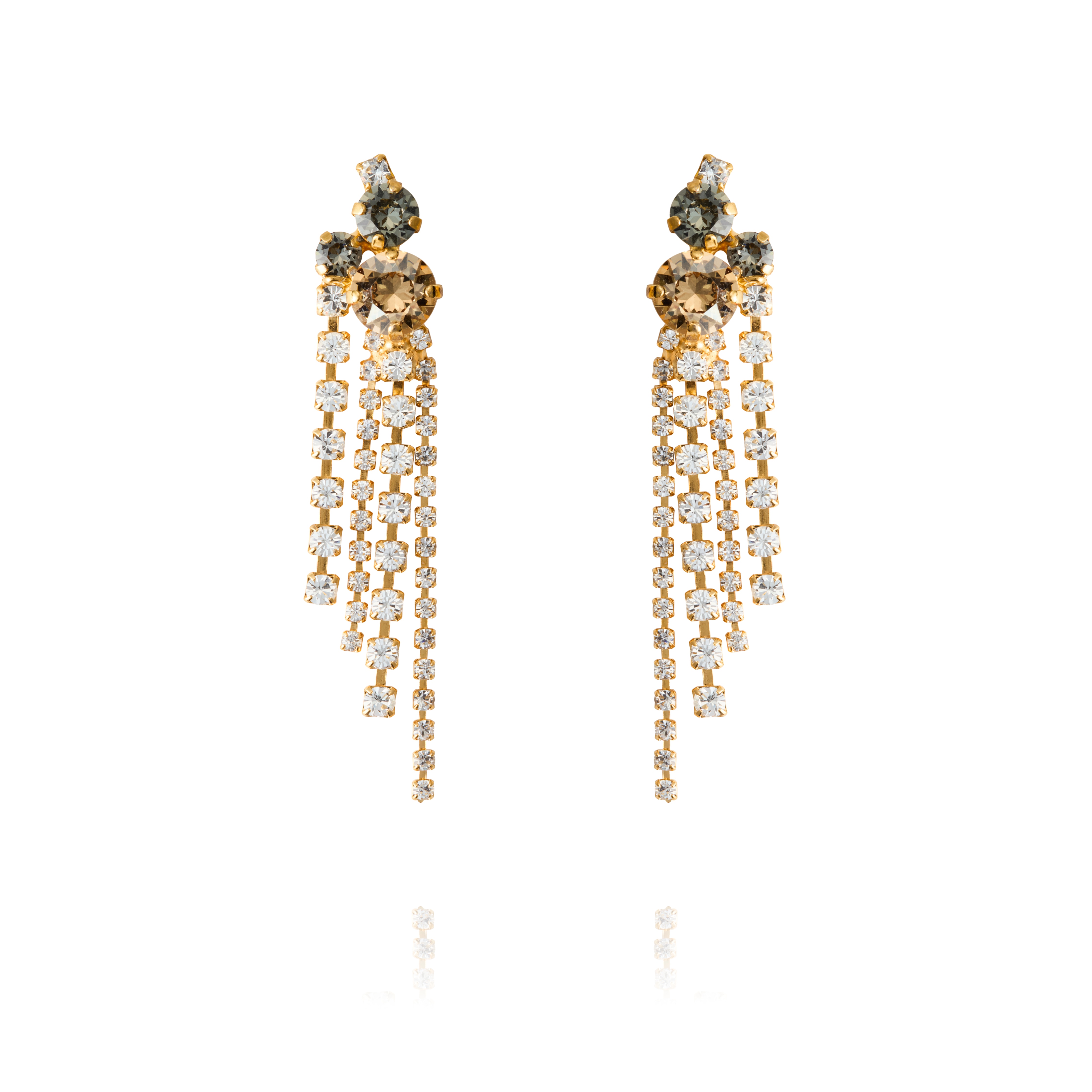 Amy Earrings / Black Golden Combo