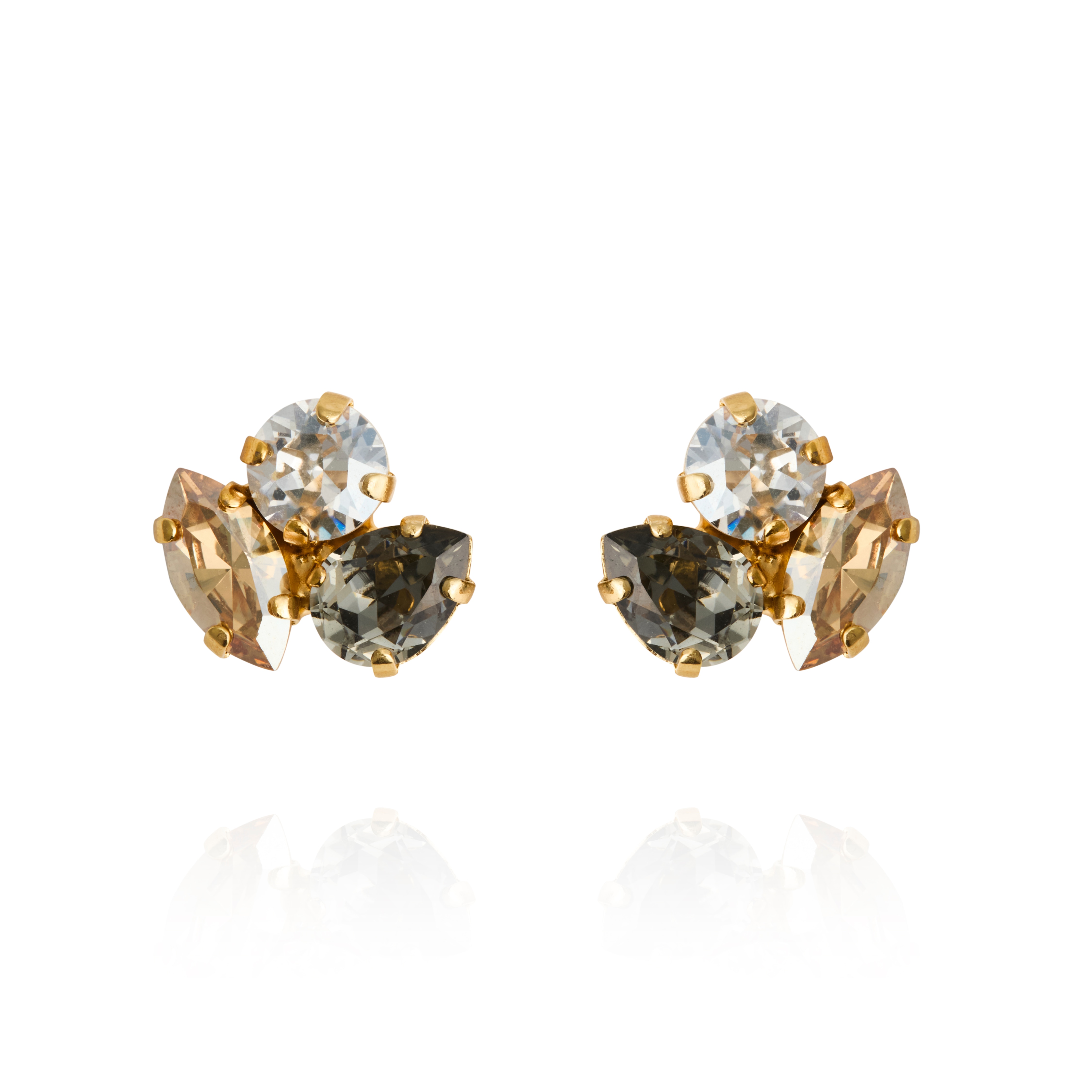 Ana Earrings / Black Golden Combo