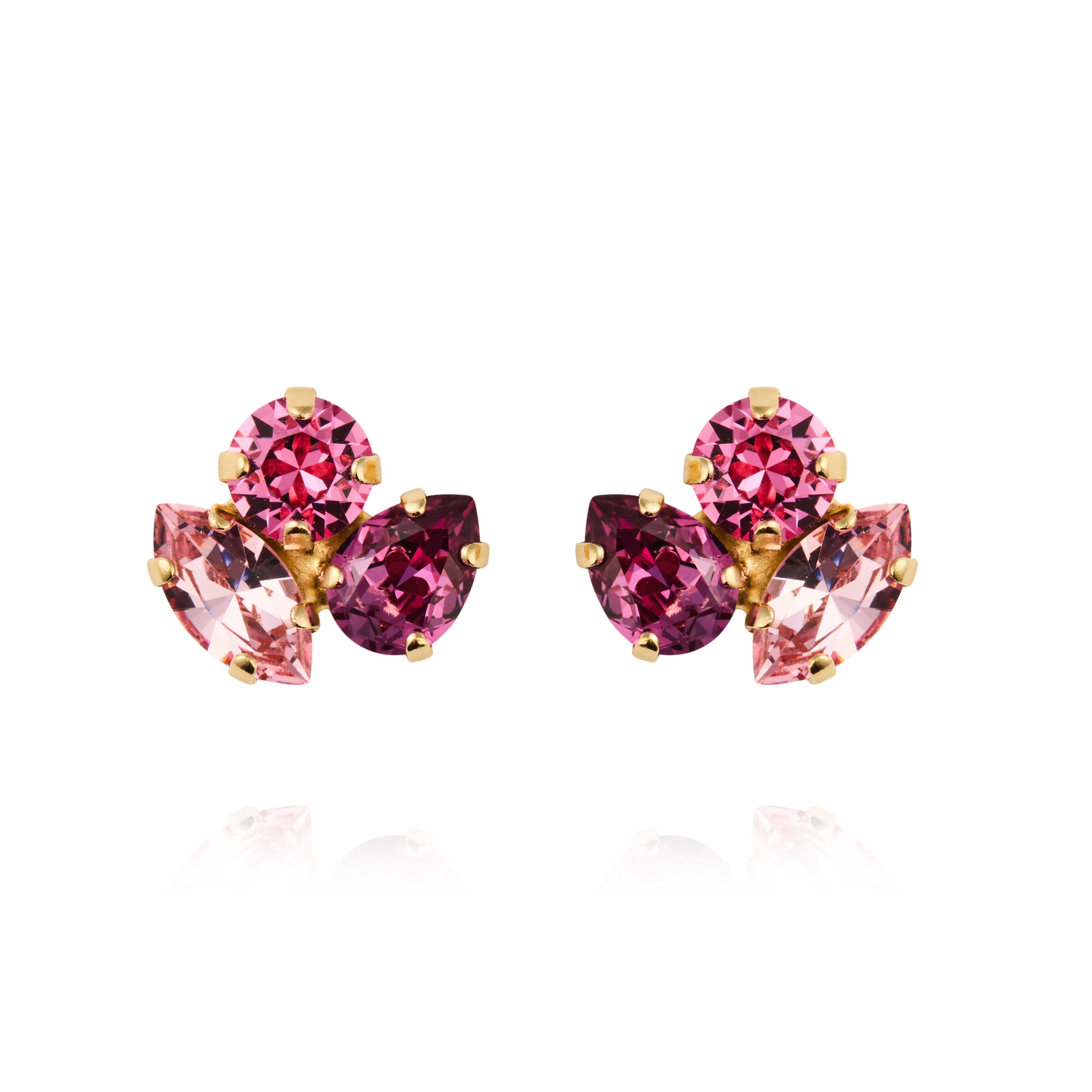 Ana Earrings / Dark Rose Combo