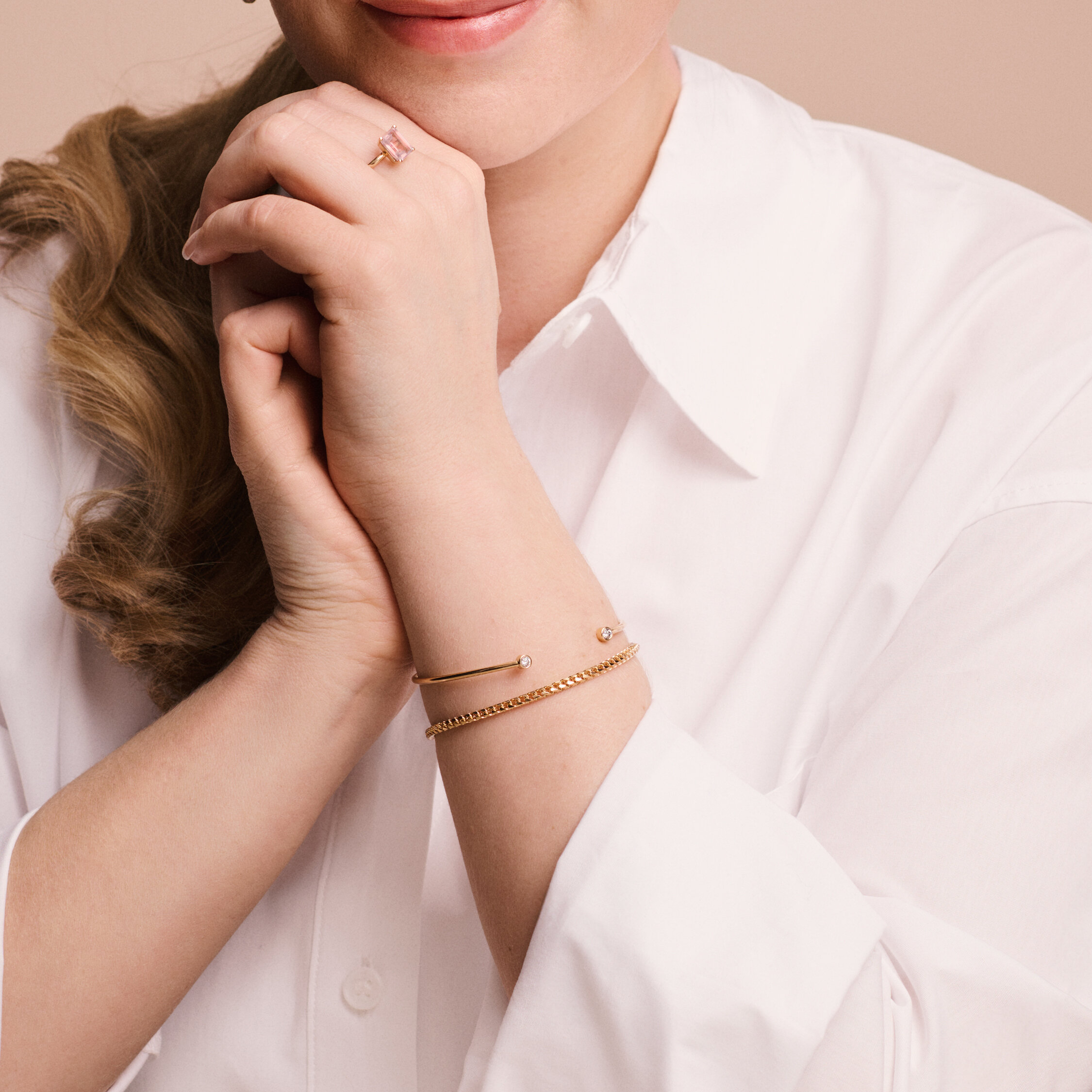 Gloria armring M med sten RG 18K