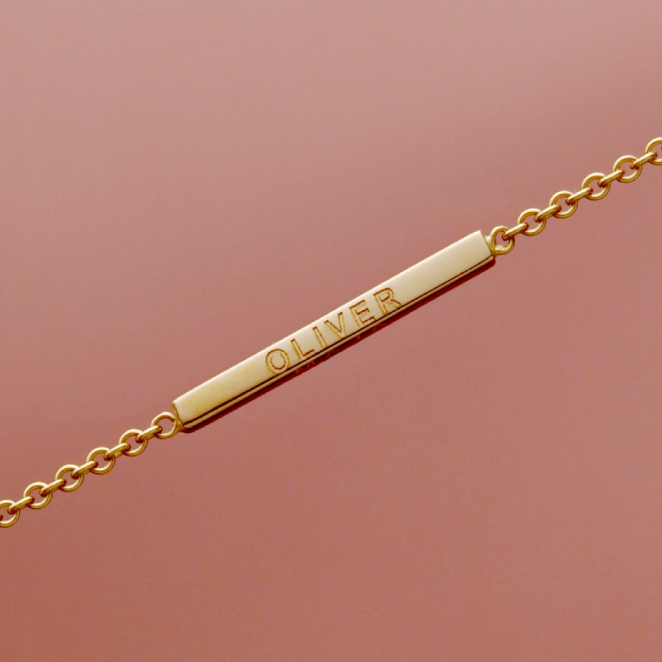 Solid armband 18K rödguld