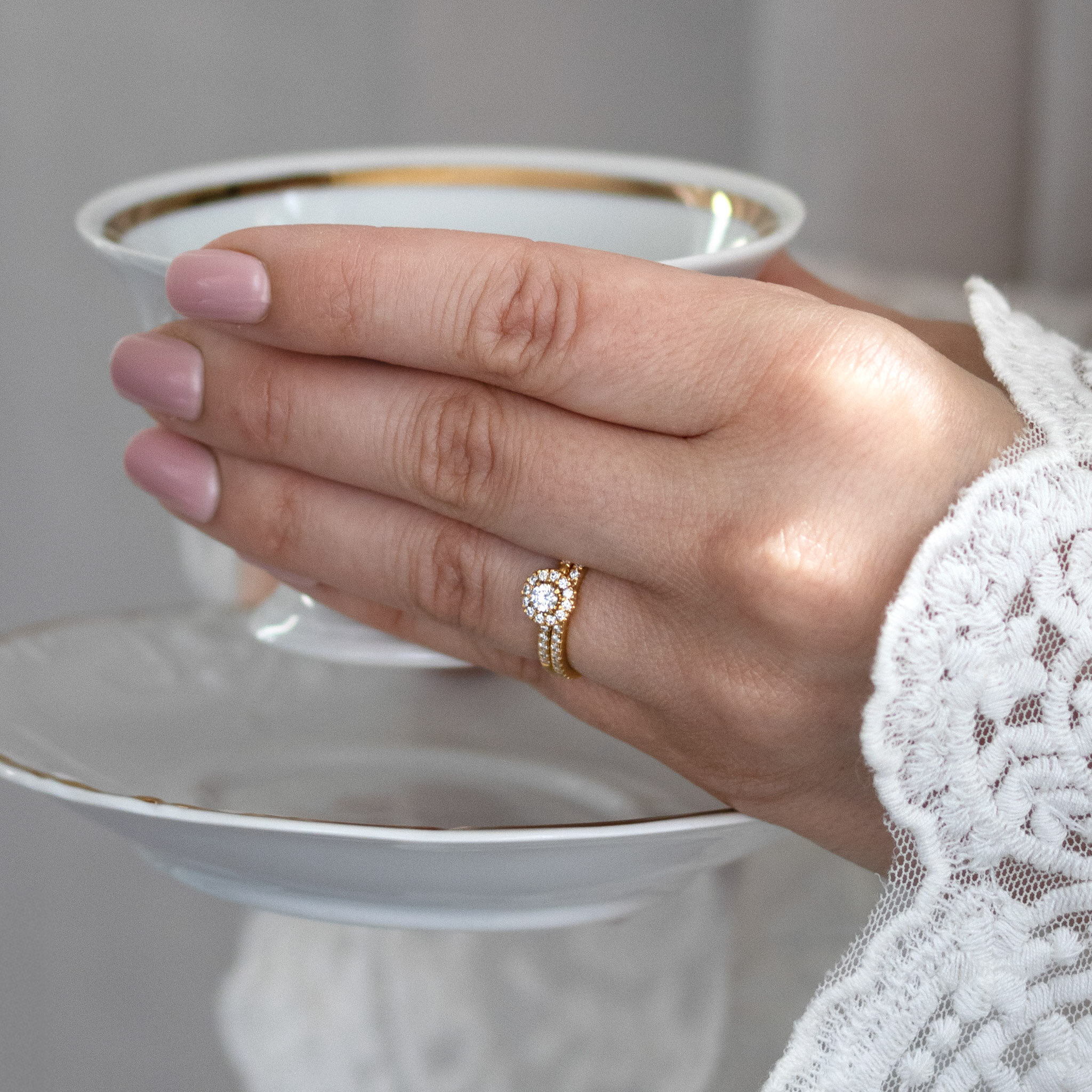 Arianna 0,34 ct vitguld