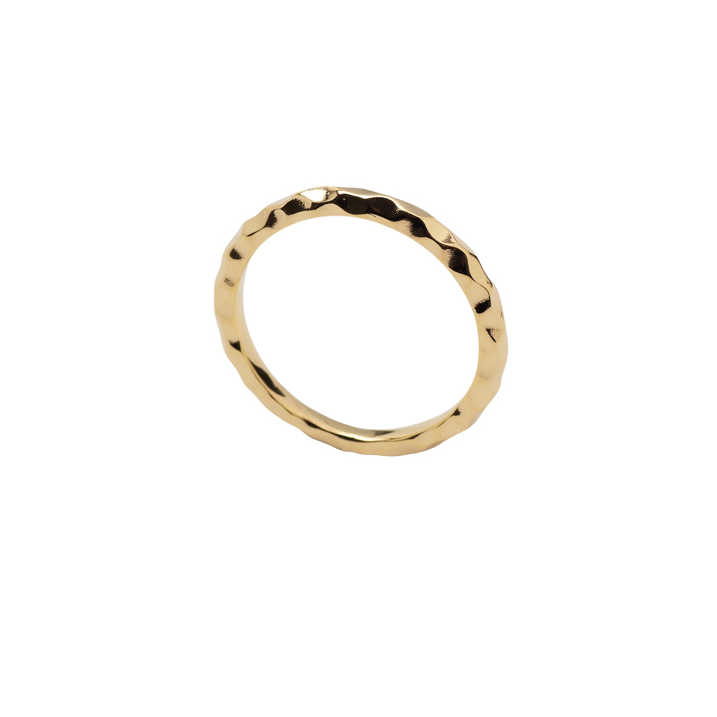 Facett ring förgylld