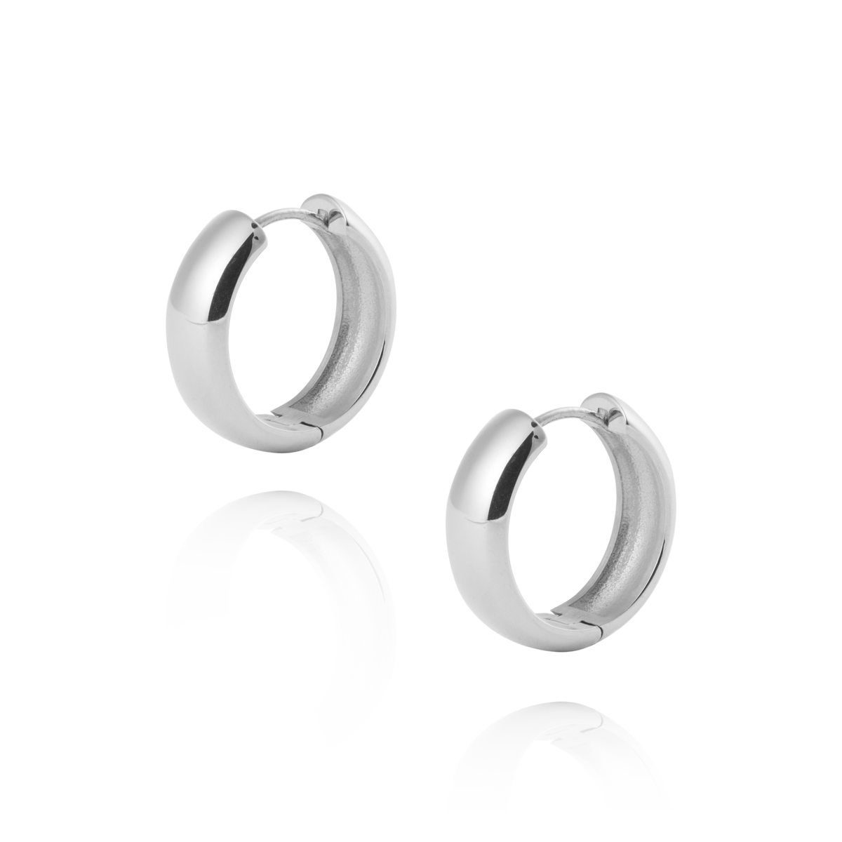 Brave Steel Medium Hoops