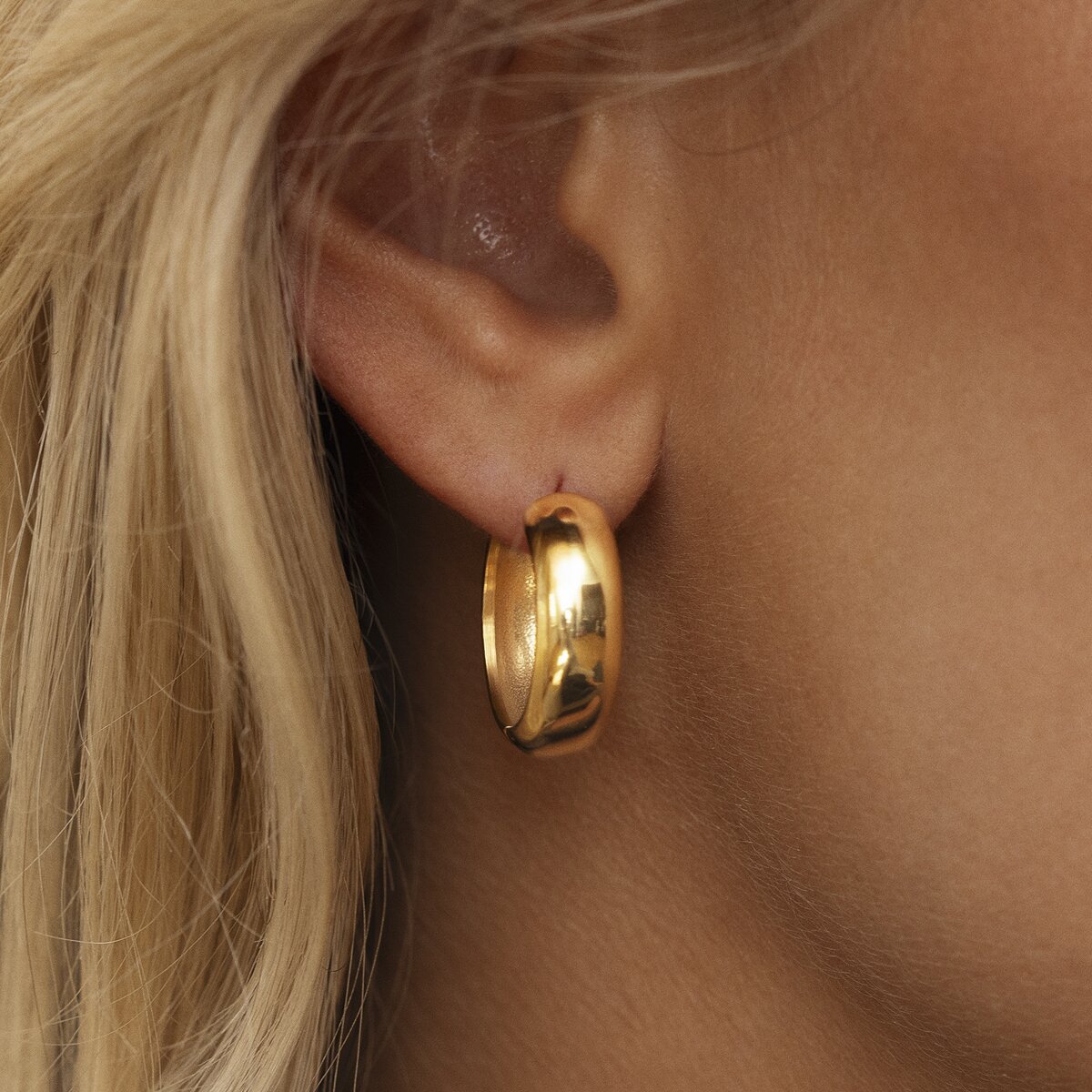 Brave Gold Medium Hoops