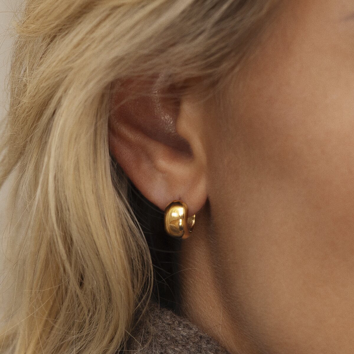 Brave Gold Small Hoops