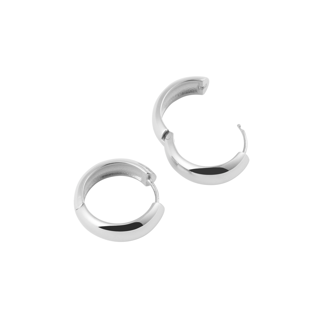 Brave Steel Medium Hoops