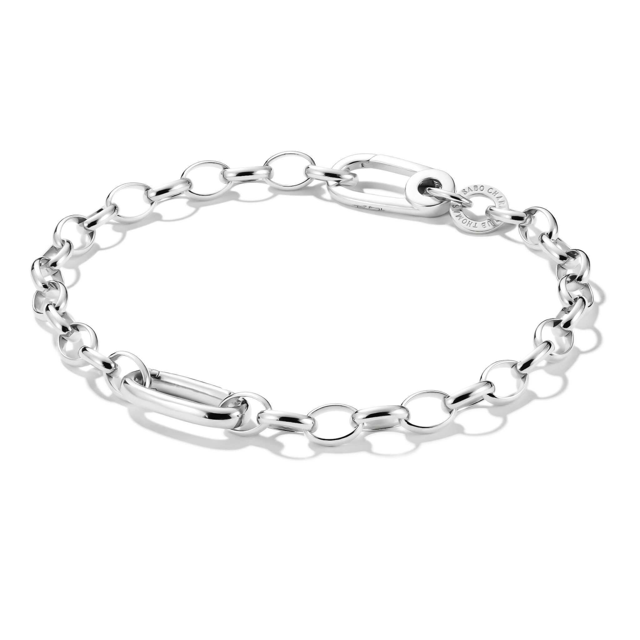 Charm-armband med en Connect-Link silver 19cm